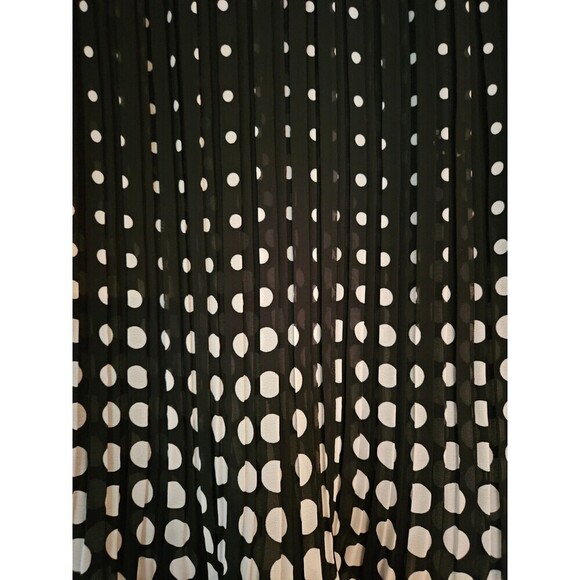 Woman Within  Size 14/16 Black White Polka Dot Crinkle Blouse - Picture 2 of 8
